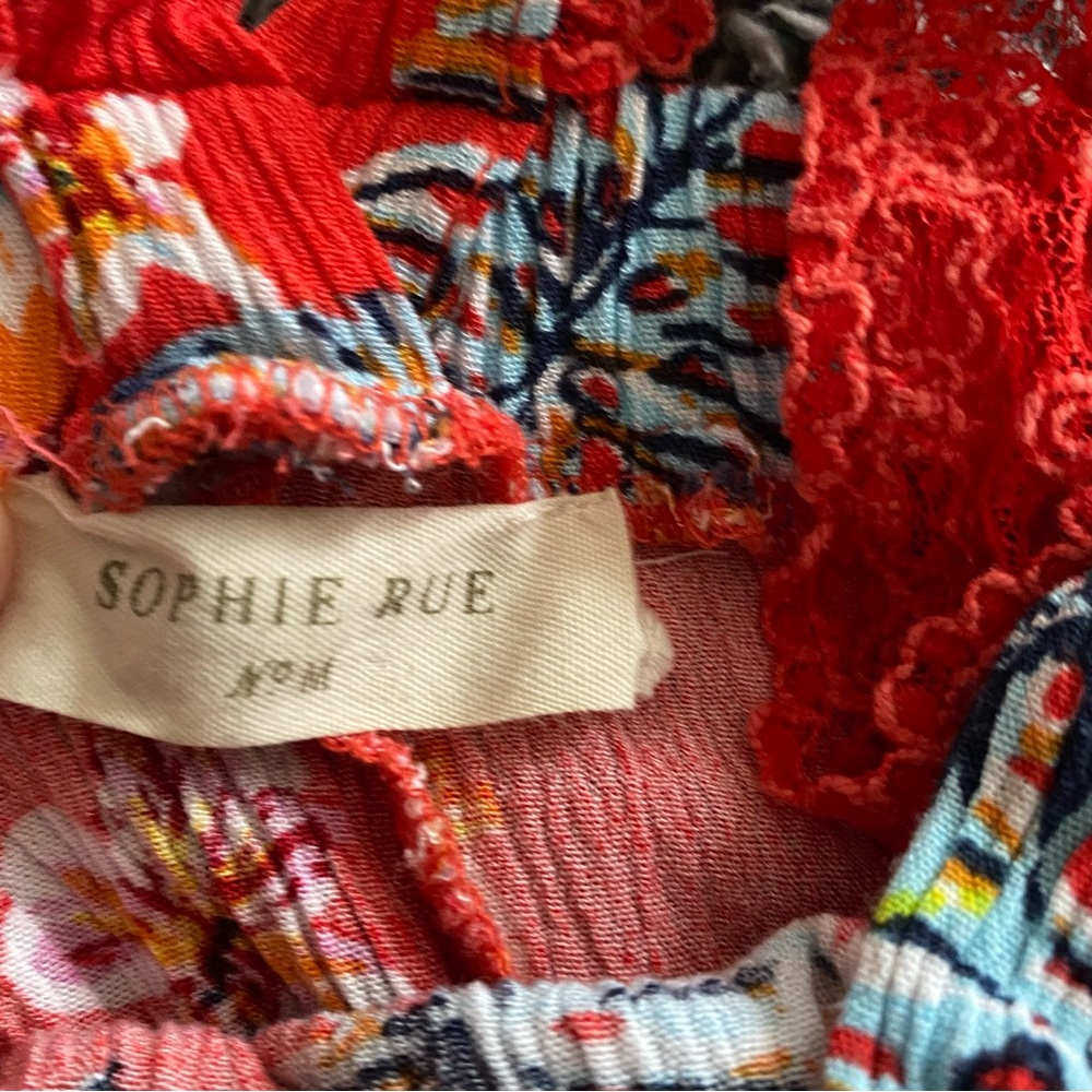 Red Sophie Rue Top - Picture 4 of 4